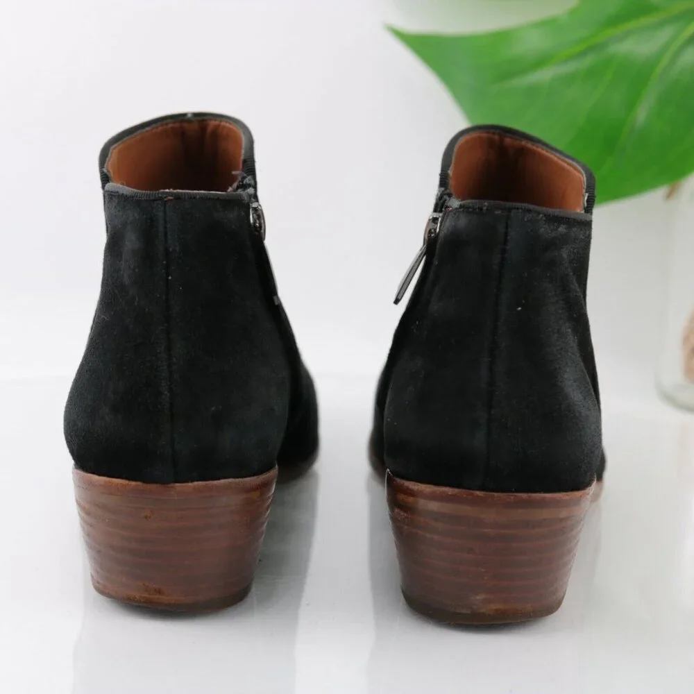 Sam Edelman Womens Petty Boot Size 9.5 Black Suede‎ Bootie Block Heel Boho Comfy